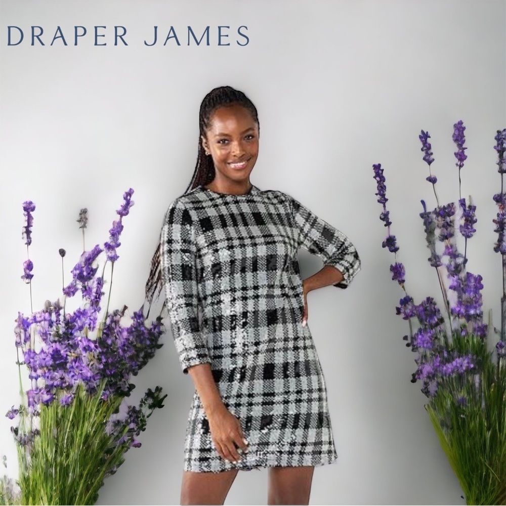 🟡 Draper James RSVP Three Quarter Sleeve Sequin Sheath Dress